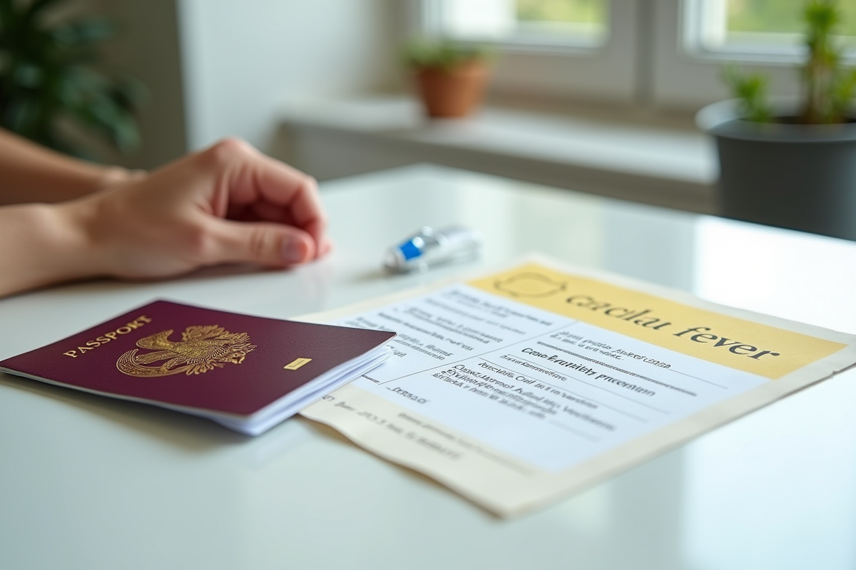 Certificat de vaccination contre la fièvre jaune avec passeport